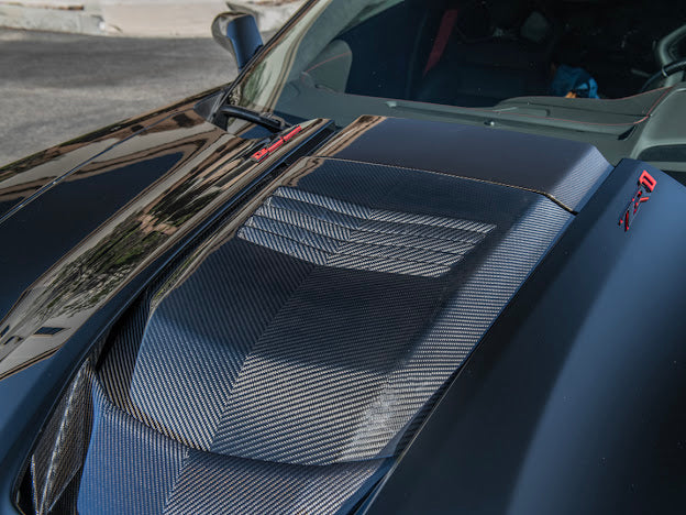 2019 CHEVROLET CORVETTE C7 ZR1 CARBON FIBER HOOD VENT COWL LOUVER